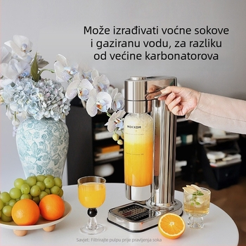 Moke MK-806 aparat za gazirana pića, 1 L, nehrđajući čelik 304, mehaničko upravljanje gumbom, za 3–4 osobe