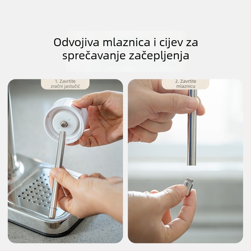 Moke MK-806 aparat za gazirana pića, 1 L, nehrđajući čelik 304, mehaničko upravljanje gumbom, za 3–4 osobe