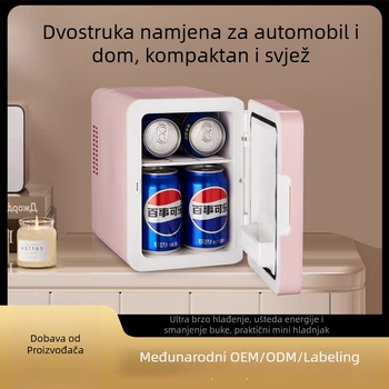 Prijenosni mini frižider za toplo i hladno, 6–10L, ABS, 12V/220V, 30–42W