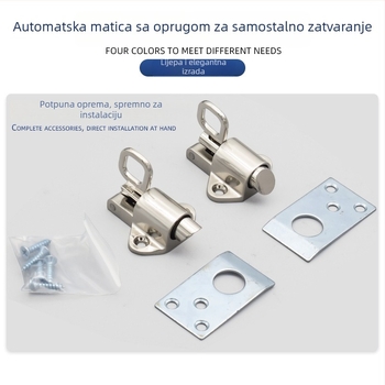 Automatski mehanizam zatvarača od cinkove legure za klizna vrata, tip avion, opruga, moderan minimalistički stil
