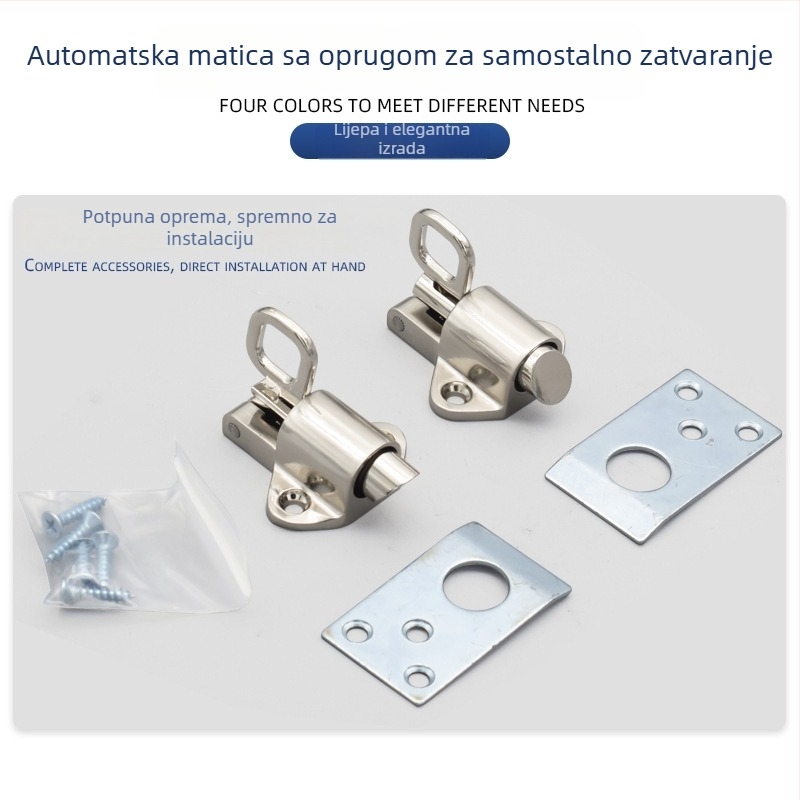 Automatski mehanizam zatvarača od cinkove legure za klizna vrata, tip avion, opruga, moderan minimalistički stil