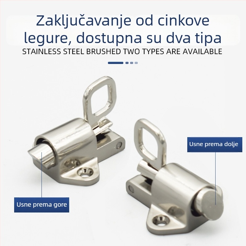 Automatski mehanizam zatvarača od cinkove legure za klizna vrata, tip avion, opruga, moderan minimalistički stil