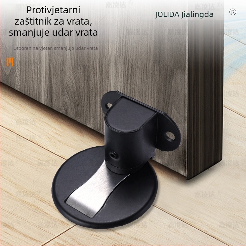 Prilagodljivi podni zatvarač vrata, 201 nehrđajući čelik, elektroplatinirani završni premaz, podna ugradnja, automatsko upravljanje
