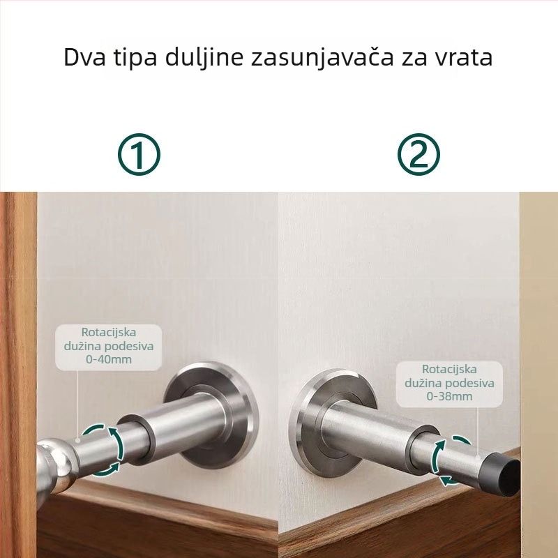 Izvučeni gornji dio vrata od nehrđajućeg čelika s magnetskim hvatalom – zidna montaža, ručna kontrola, završna obrada elektroplating/poliranje