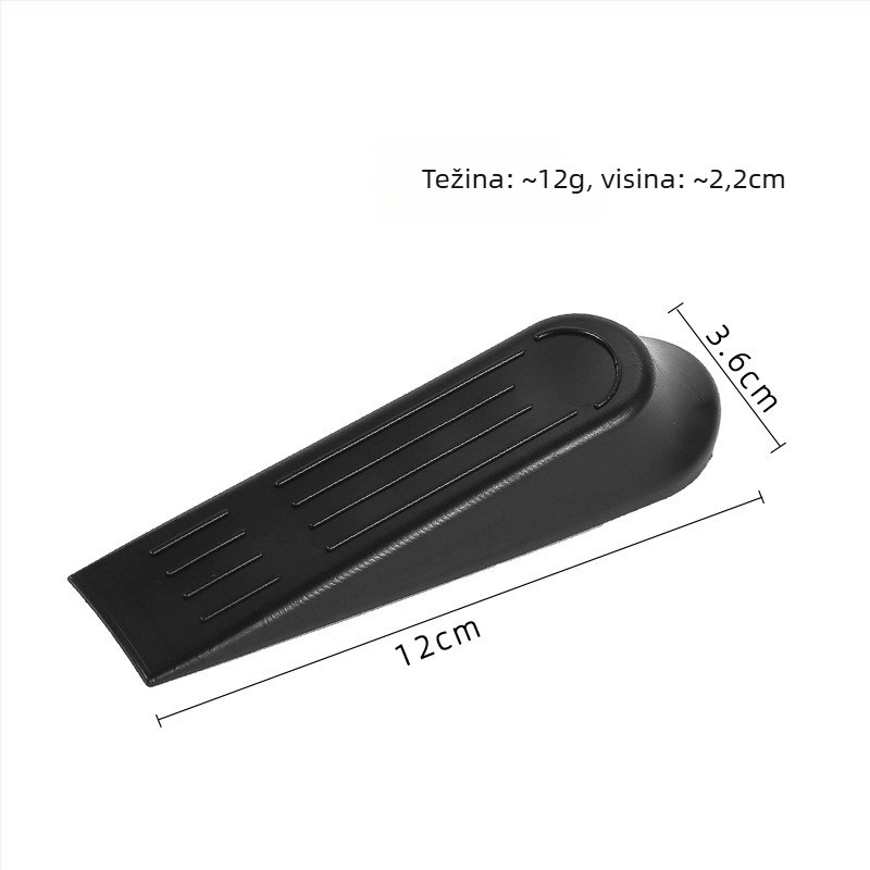 Stoper za vrata s dječijom sigurnošću (model: plastični stoper za vrata; materijal: TPR+PP; težina: 12 g; ugradnja: postavljeno na pod; stil: moderan minimalistički)