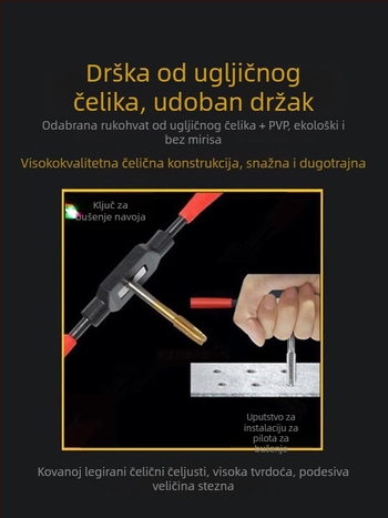 Xiaqiu Set za zavrtavanje i die – Ručni alat za metričke i imperijalne navoje (taps i dies) Model 1010835263