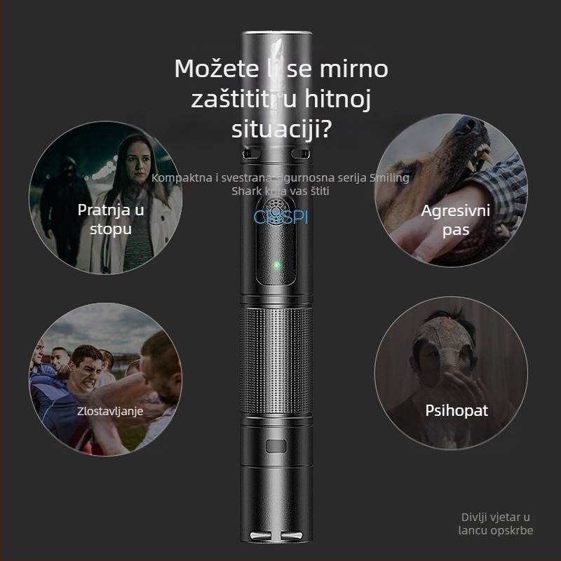 Sredstvo za samoubranu s električnim lukom, sklopivom palicom i alarmom — Marka: Other; Kategorija: Alati za preživljavanje