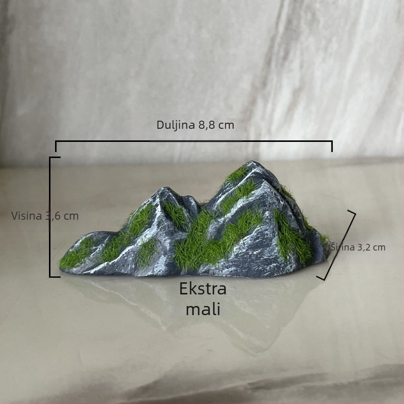 Metalni ukras za rockery za akvarij, ručna izrada, zen krajina u kineskom stilu