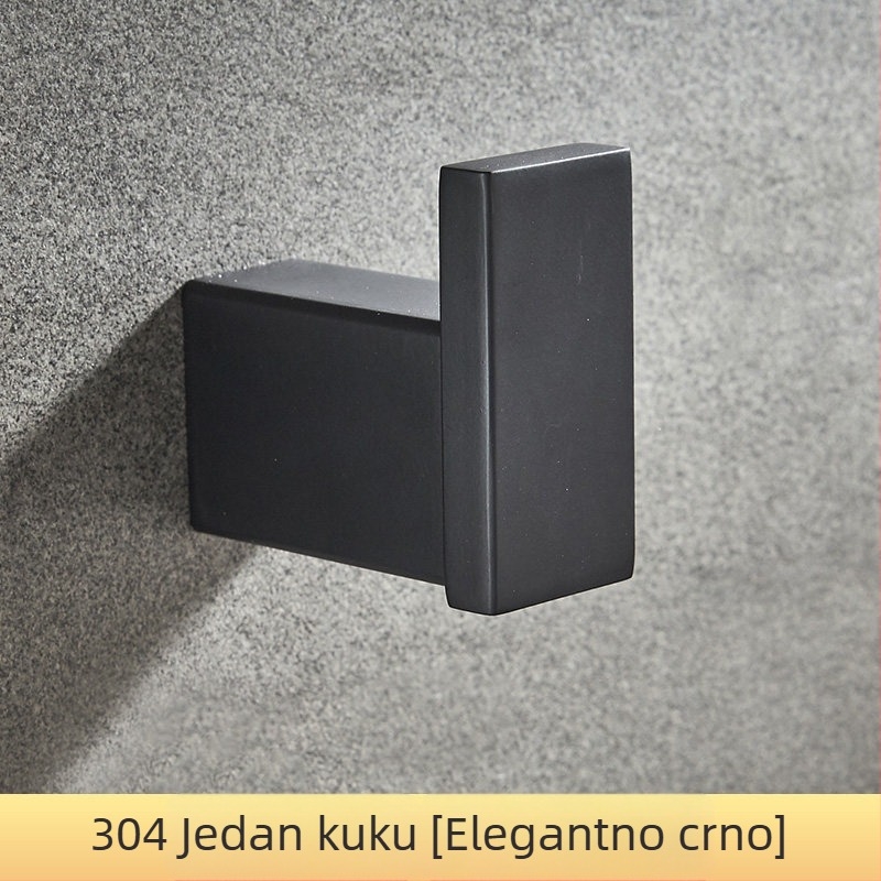 Hannai držač ručnika od nehrđajućeg čelika, šest komada set, oksidacijski završni sloj, moderni minimalistički stil