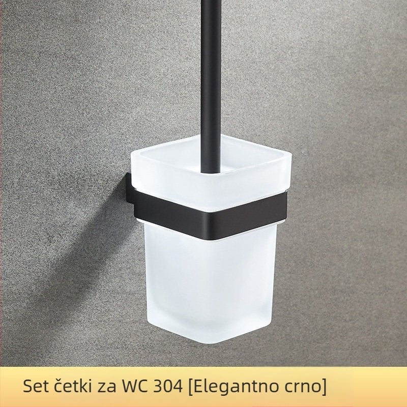 Hannai držač ručnika od nehrđajućeg čelika, šest komada set, oksidacijski završni sloj, moderni minimalistički stil