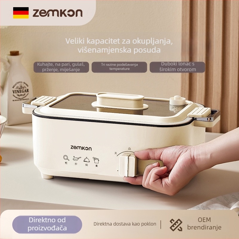 Električni lonac za kuhanje za 3–4 osobe, zapremina 5 L, 1000 W, regulacija temperature, zaštita od suhog kuhanja