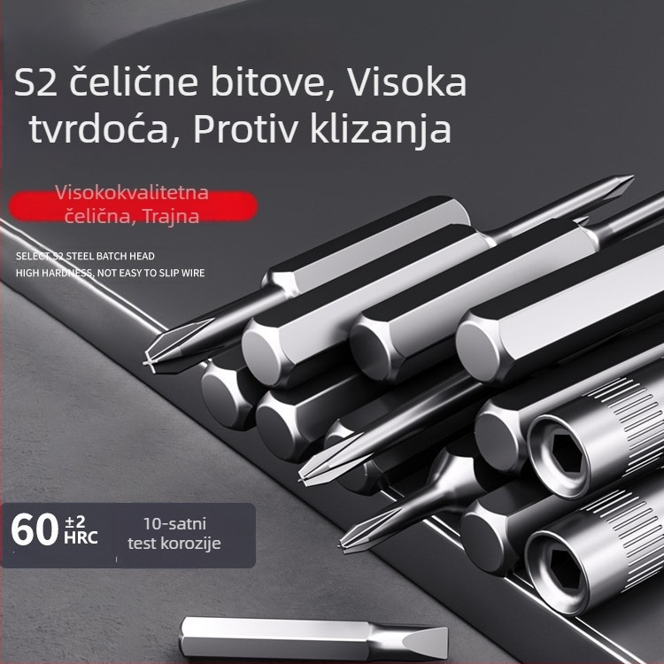 Premonition višefunkcionalni set odvijača od karbonskog čelika za kućnu elektroniku – rastavljanje mobitela i prijenosnih računala, čišćenje prašine; verzije: 21-in-1, 31-in-1, 33-in-1, 34-in-1