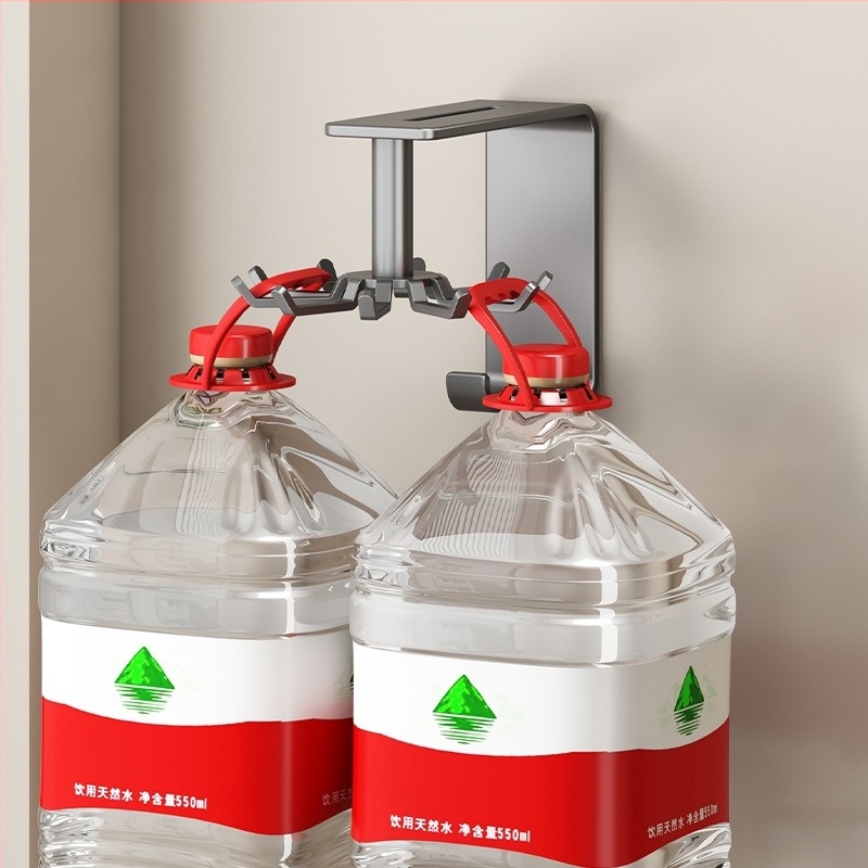 Danle karbonsko čelični kutni držač za kuhinjske posuđe, zidni, deset kandži, moderni minimalistički stil, premaz plastikom, težina oko 0,3 kg