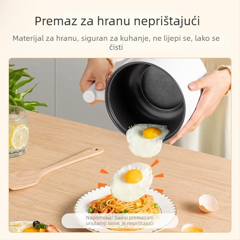 Midea električna posuda za kuhanje XZE1612 — Kapacitet do 2 l; Težina 850 g; Upravljački gumb; Duljina napojnog kabla 0,8 m.