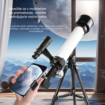 Dječji astronomijski teleskop igračka – plastični, DIY, bez električne energije, višenamjenska obrazovna igra fizike za uzrast 7–14 godina
