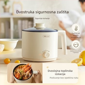 Bear električna posuda za kuhanje s parom za jednu osobu - čišćenje All-in-One, upravljanje gumbom, izolacija, 1 unutarnja uložak