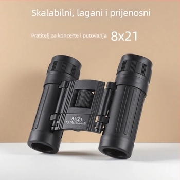 Binokularni teleskop 8x21, vidno polje 131 m/1000 m, izlazna zjenica 22 mm, prilagođeno procesiranje