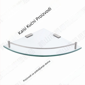 BGS2101A Trokutni stakleni stalak od 304 nehrđajućeg čelika, kromirani završni sloj, nosivost 15–20 kg, 1 razina, kupaonica