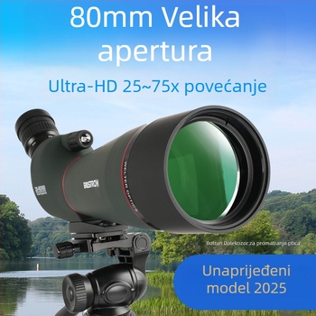 25-75× zoom monocular teleskop za promatranje ptica i promatranje Mjeseca, kompatibilan s fotografiranjem putem mobitela