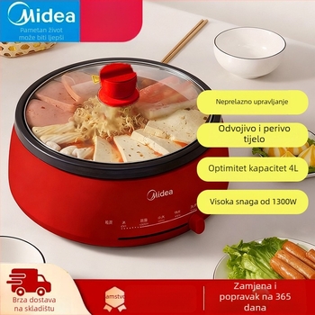 Električni lonac za kuhanje, kapacitet 4–5 L, snaga 1201–1500 W, unutarnja posuda od legure, mehaničko upravljanje, 220 V