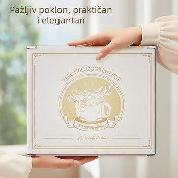 Električno kuhalo za kuhanje, 500W, 1-2 porcije, unutarnja posuda od legure, plastično kućište, upravljanje gumbom, funkcije: para, prženje, kuhanje, dinstanje.