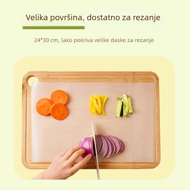 Miaojie jednokratna podloga za rezanje — materijal PP+PE, kućna upotreba, kombinirano pakiranje, lansirano 2025., pogodna za rezanje mesa i voća