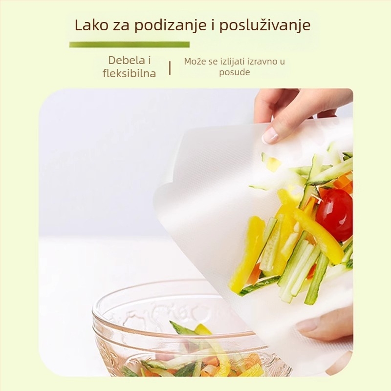 Miaojie jednokratna podloga za rezanje — materijal PP+PE, kućna upotreba, kombinirano pakiranje, lansirano 2025., pogodna za rezanje mesa i voća