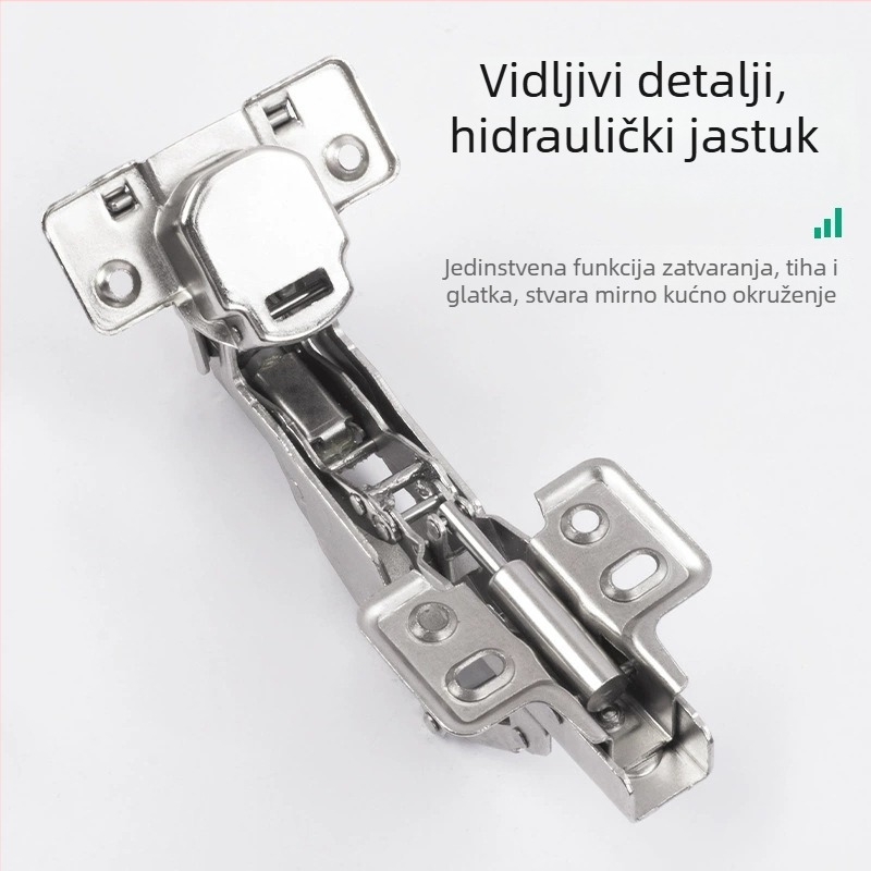 180° šarnir za drvena vrata ormara s tlmičem; materijal: hladno valjani čelik; završna obrada: niklano; kod proizvoda: 180° šarnir; marka: Cupboard lebao