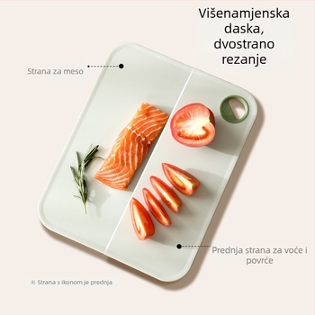 Daska za rezanje — antibakterijska, otporna na plijesan, dvostrana, prehrambena klasa (Materijal: kukuricni škrob-kompozit, PP, TPE; Značka: FaSoLa; Stil: modern i jednostavan)