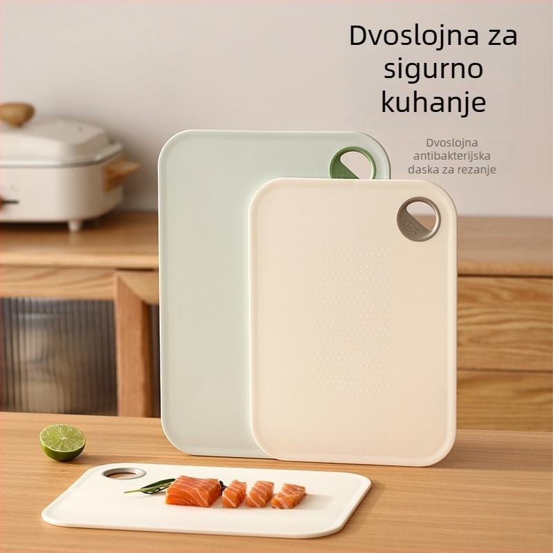 Daska za rezanje — antibakterijska, otporna na plijesan, dvostrana, prehrambena klasa (Materijal: kukuricni škrob-kompozit, PP, TPE; Značka: FaSoLa; Stil: modern i jednostavan)