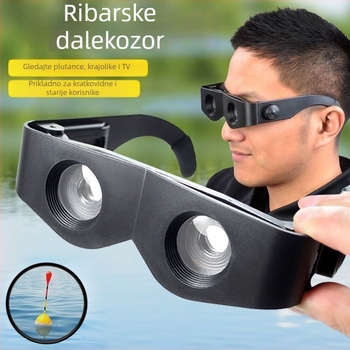 Ruhong stabilizirani monokularni ribolovni teleskop, nosivi na glavi, povećanje 0.01x, promjer izlazne zjenice 0.01, udaljenost izlazne zjenice 0.01