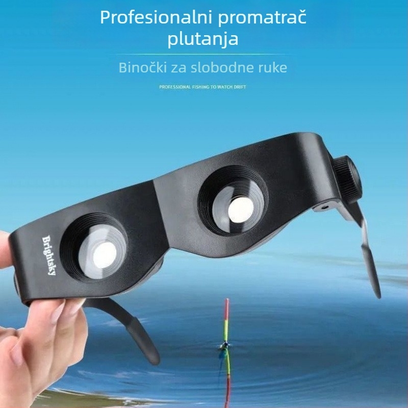Ruhong stabilizirani monokularni ribolovni teleskop, nosivi na glavi, povećanje 0.01x, promjer izlazne zjenice 0.01, udaljenost izlazne zjenice 0.01