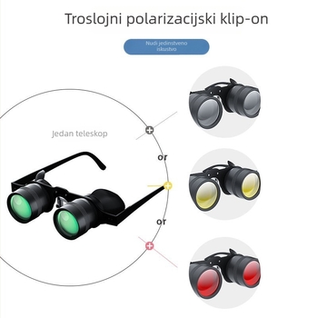 10x HD ribarski monokularni teleskop, sklopni, za promatranje plutova – Model D01