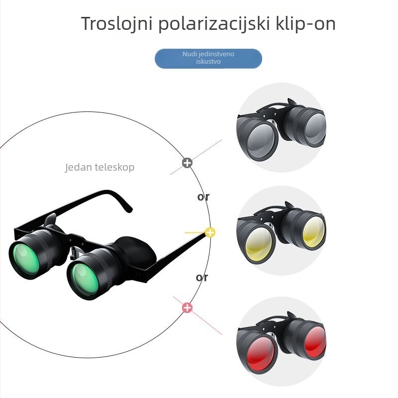 10x HD ribarski monokularni teleskop, sklopni, za promatranje plutova – Model D01