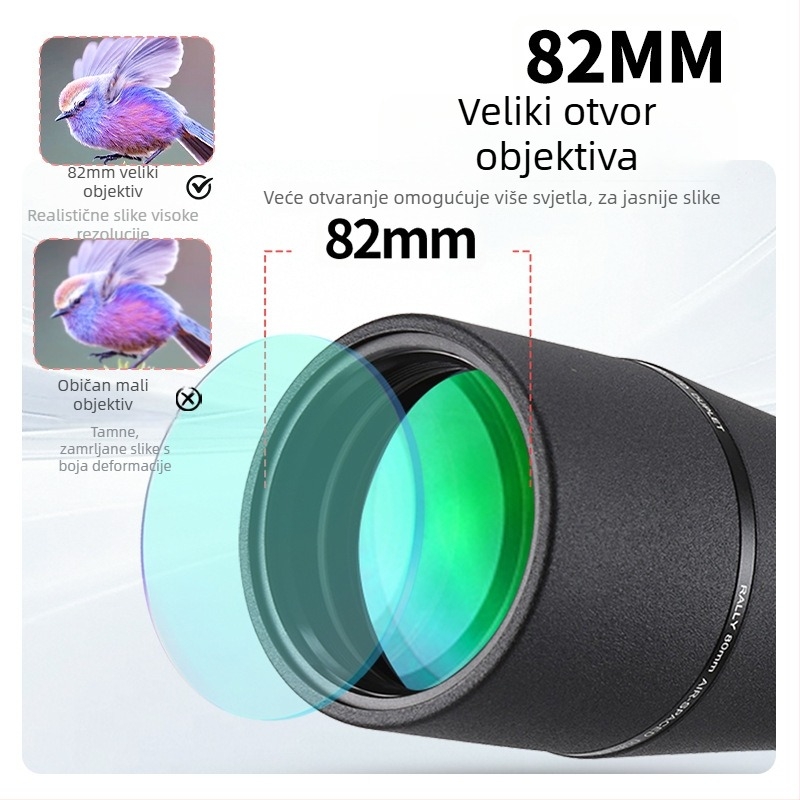 Beiyate Monokularni teleskop, 20-60× povećanje, promatranje ptica na otvorenom