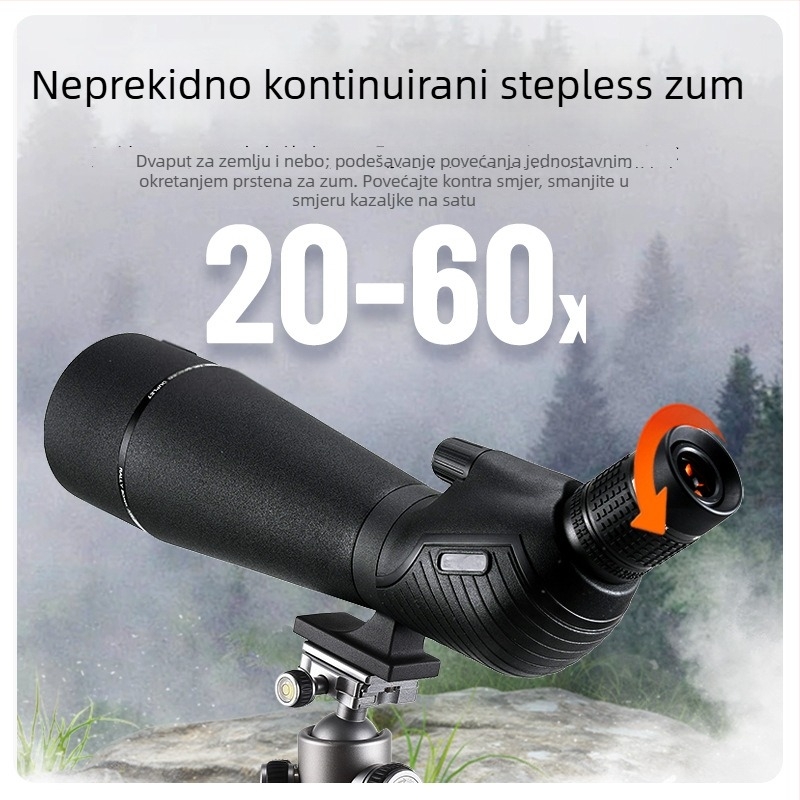 Beiyate Monokularni teleskop, 20-60× povećanje, promatranje ptica na otvorenom