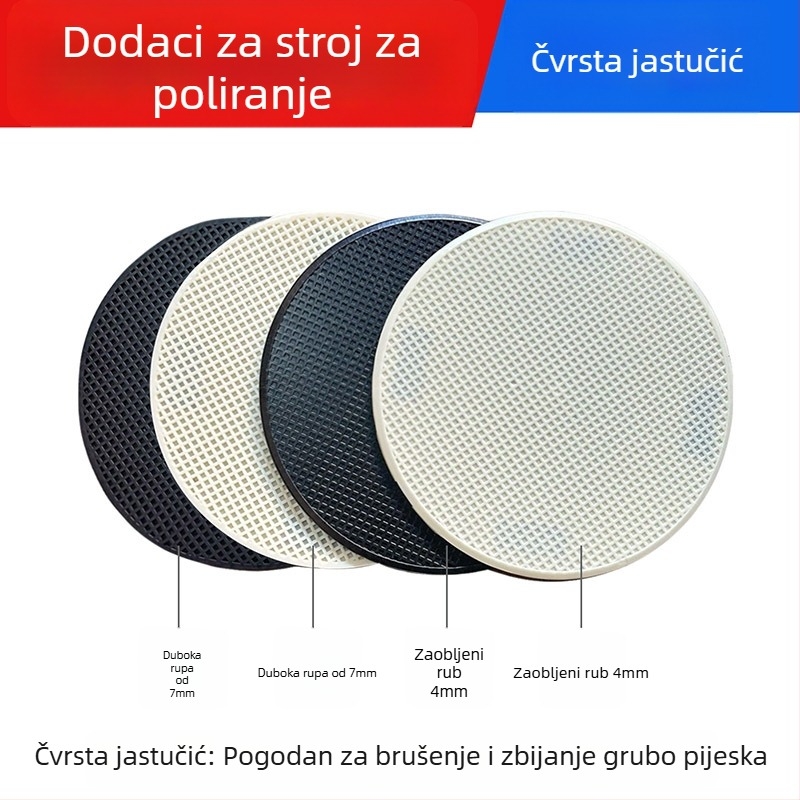 Set dodataka za brušenje cementa: plastični disk za brušenje, spužvasti disk, brusni papir i metalna ploča – marka Winning