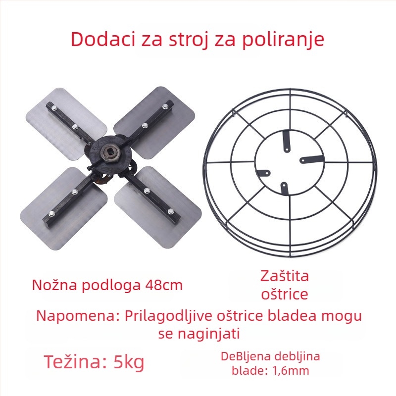 Set dodataka za brušenje cementa: plastični disk za brušenje, spužvasti disk, brusni papir i metalna ploča – marka Winning