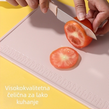 Dvostruki nož za voće i daska za rezanje, plastični prenosni kuhinjski višefunkcionalni alat za dom i kampiranje