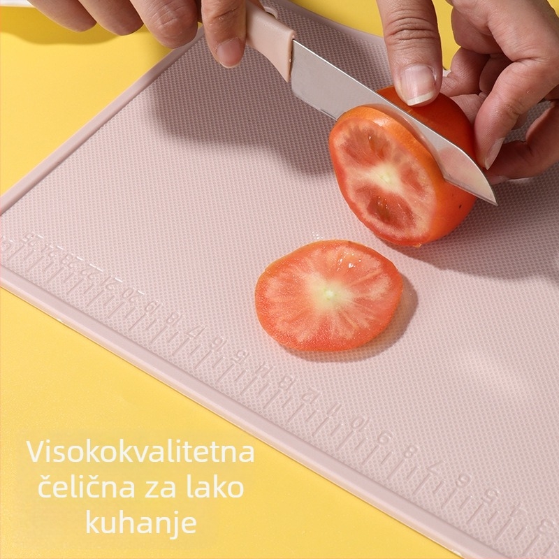 Dvostruki nož za voće i daska za rezanje, plastični prenosni kuhinjski višefunkcionalni alat za dom i kampiranje