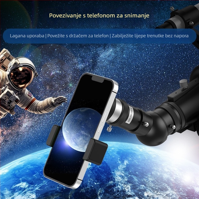 50080 teleskop za astronomiju, promjenjivo povećanje, 80 mm otvor, HD optika, dvostruka namjena za nebo i zemlju