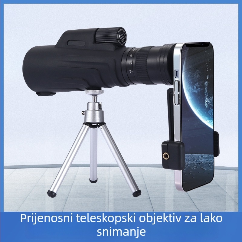 Bedelle koncertni monocularni teleskop, povećanje 10-30x, ED staklo, napunjen dušikom, jednodijelni dizajn cijevi