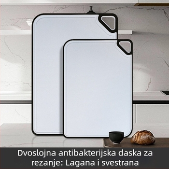 Daska za rezanje od pšenične slame - dvostrana, antibakterijska, protuklizna, protiv plijesni, za kućnu kuhinju