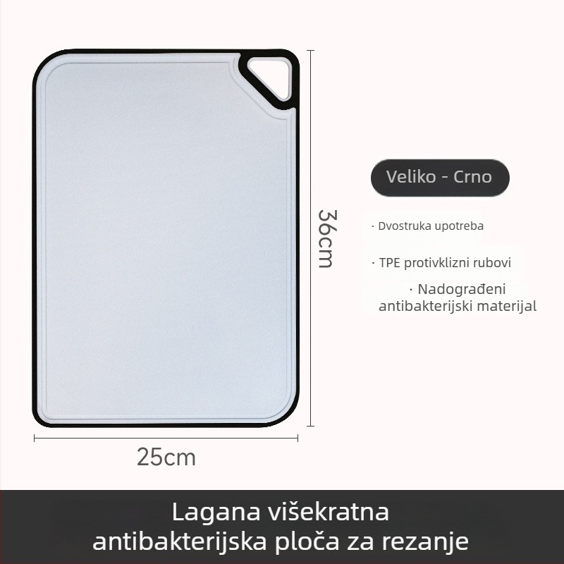 Daska za rezanje od pšenične slame - dvostrana, antibakterijska, protuklizna, protiv plijesni, za kućnu kuhinju