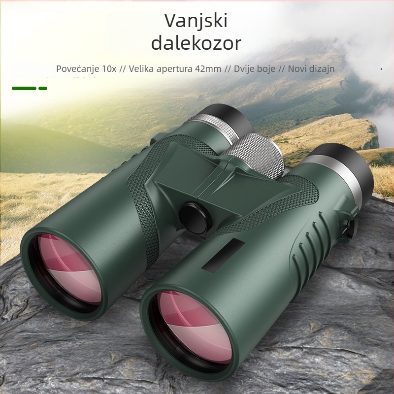 Binokulari 10x42 s noćnim vidom, visoka definicija optike za aktivnosti na otvorenom i putničku fotografiju