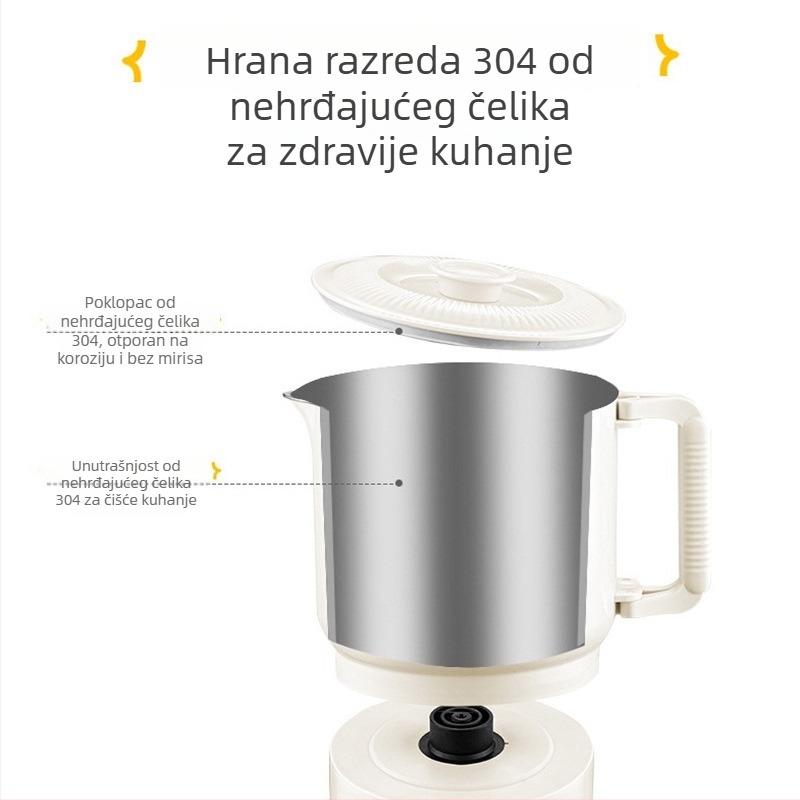 Električna posuda za kuhanje, kompaktna i prijenosna, model DZG08M, kapacitet do 2 L, za 2–3 osobe, lako čišćenje, bez montaže