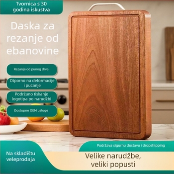 Nova daska za rezanje od ebenovog drveta, dvostrana za kuhinju.
