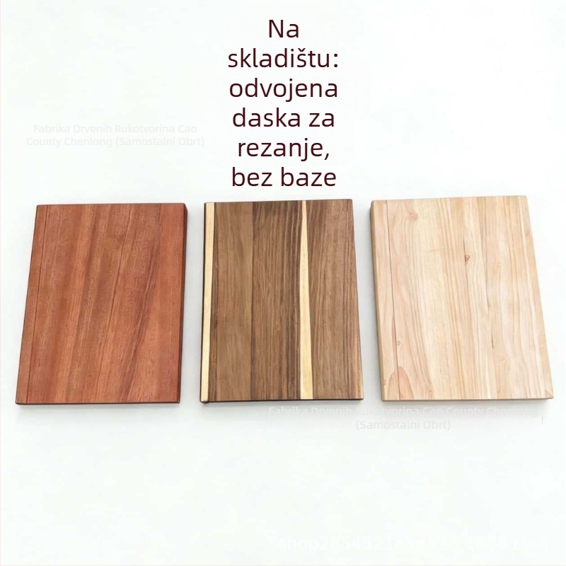 Set dasaka za rezanje od akacijevog drveta, knjiga-stil, 3-djelni s bazom, debeli, dvostrano korištene