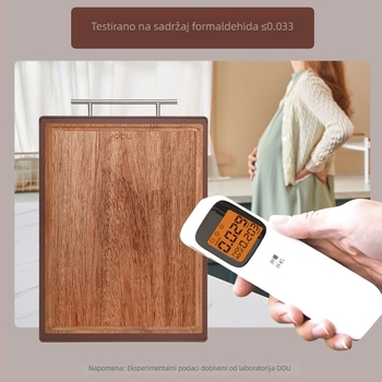 Dvostrana daska za rezanje od masivnog drveta, antibakterijska i otporna na plijesan, marka OOU, 2023, modernog jednostavnog stila, za kućnu upotrebu