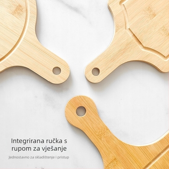 Daska za rezanje od bambusa – okrugla i kvadratna, protuklizna, za kućnu upotrebu, moderan stil